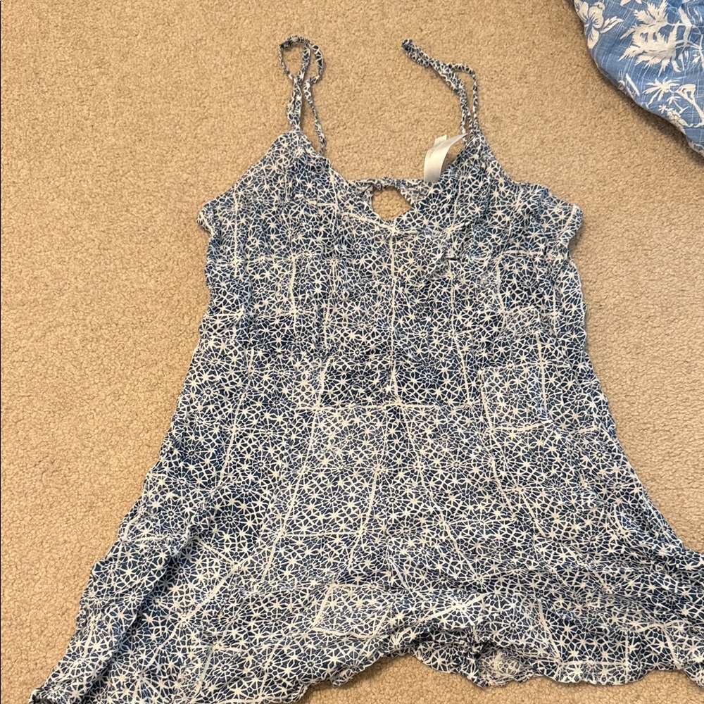 RVCA Navy and White Patterned romper